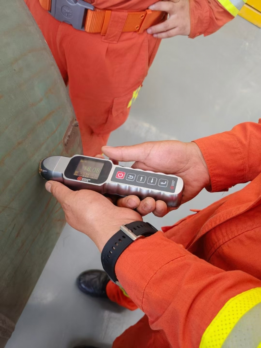 電磁測(cè)厚儀現(xiàn)場(chǎng)案例